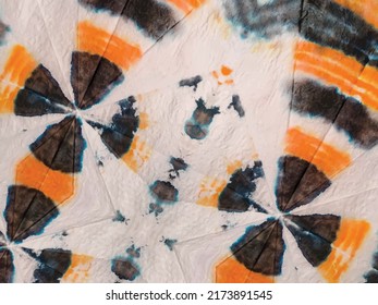 Tie Dye Circle. Round Tye Dyed. Orange Black Hippie. Round 1960 Background. Orange Curve Texture. Colorful Circle Pattern. Brush Stripe Texture. Wrinkle Brush Ink. Circle Colorful Print. Ink Geometry