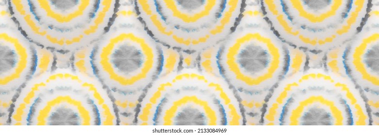 Tie Dye Circle Shirt. Yellow Watercolor. Gray White Circle. Brush Tiedye Texture. Floral Tie Dye Background. Yellow Seamless Circle. Dirty Circle Background. Neon Tie Dye Print. Tye Dye Grunge Pattern
