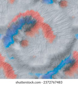 Tie Dye Circle Swirl. Grey Spiral Brush Grunge. Pink Seamless Batik. Japanese Fabric Pattern. Vector Dye Background Dirty Endless Culture. Blue Vector Swirl. Spiral Dyed Batik. Grey Swirl Background.