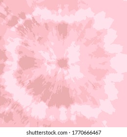Tie Dye Circle Vector. Floral Aquarelle Bohemian Painting. Hypnotic Ink Textured Print. Rose Vector Twist. Natural Spiral Flower. Trendy Acrylic Bohemian Texture. Pastel Ink Texture.