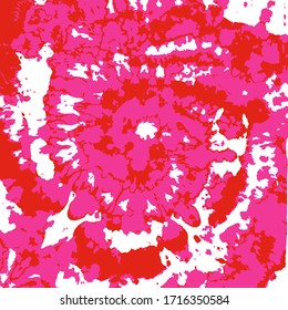 Tie Dye Flower Vector. Hypnotic Twist. Pink Ink Textile. Bohemian Dip Dyed Ornament. Rose Quartz Wallpaper. Watercolor Brush Effect. Orange Psychedelic Swirl. English Rose Space Fabric.