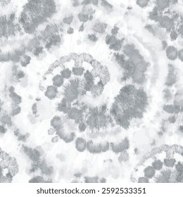 Tie Dye Gray Spiral. Dirty Stripe Culture. White Tie Dye. Abstract Winter Tie Dye. Swirl Round Background. Spiral Art Nature. Vector Gray Print. Gray Dirty Light. Gray Seamless Swirl. Vector Dyed Bg