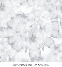Tie Dye Gray Spiral. Swirl Swirl Tye Die. Dirty Tie Dye. Snow Seamless Round. White Pale Tie Die. Spiral Bg Vector. Vector Gray Print. Abstract Winter Pattern. Gray Light Stain. Vector Cool Tye