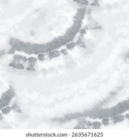 Tie Dye Gray Spiral. Vector Gray Print. Endless Grunge Pattern. White Seamless Round. Gray Swirl Light. Dirty Pastel Fashion. White Tie Dye. Light Swirl Background. Vector Bg Winter. Spiral Cool Tye