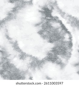 Tie Dye Gray Spiral. White Seamless Round. Dirty Pale Texture. Brush Tie Dye. Abstract Winter Texture. Swirl Swirl Watercolor. Gray Dirty Light. Spiral Art Vector. Vector Gray Print. Vector Old Bg