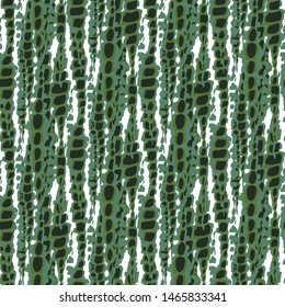 Tie dye green and white vector seamless pattern.Vector tradition shibori print. Geometric ikat endless tile.Blue organic texture. Ultramarine and White Bohemian batik.