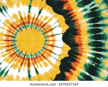 Tie Dye Green yellow background