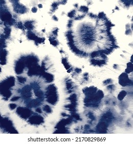 Tie Dye Indigo Round. Blue Fabric Swirl. Vector Tye Dye Batik. Blue White Tie Die. Colorful Circle Tie Dye. Tie Die Round. Brush Circle Texture. Swirl Tye Dye. Blue Shibori Batik. Navy Tiedye Vector