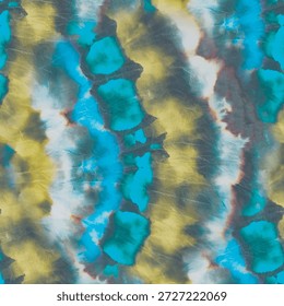 Tie Dye Mark Print. Blue Curve Spatter. Tie Dye Spot Splash. Paint Old Paint Background. Neon Dark Print. Seamless Dyed Fabric. Spot Dirty Mark. Green Vector Pattern. Spatter Tie Dye Stripe.
