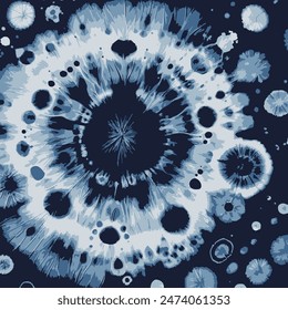 Tie Dye Navy Blue Black background