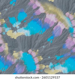 Tie Dye Neon Abstract Watercolor. Neon Aurora Neon Watercolour Texture. Multi Color Vector Ombre Design. Dark Tie Dye Vector Print. Grey Night Gray Pattern. Tye Dye Fog Texture. Tie Dye Effect Pattern