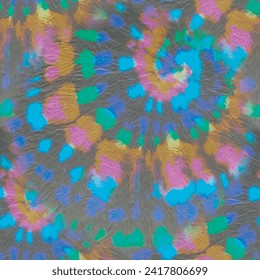 Tie Dye Paint Paint. Green Print Texture. Abstract Dark Grunge. Blue Dyed Print. Spiral Black Circle. Vector Old Round Pattern. Tie Dye Swirl Circle. Blue Curve Background. Circle Tie Dye Print.