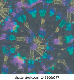 Tie Dye Paint Vector. Tie Dye Curve Circle. Circle Tie Dye Stripe. Green Swirl Watercolor. Blue Print Pattern. Spiral Black Circle. Blue Dark Print. Seamless Dyed Grunge. Paint Old Shirt Pattern.