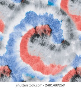 Tie Dye Pastel Shirt. White Endless Tie Dye. Pink Seamless Print. Spiral Dyed Print. Blue Swirl Watercolor. Circle Dye Background Blue Circle Swirl. Abstract Fabric Pattern. Grey Vector Dirty Grunge.