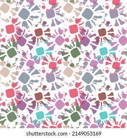 Patrón de tinte. Huella de moda de colores vivos. Ilustración vectorial.
