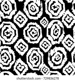 Tie dye pattern. Japanese print. Batik texture vector seamless motif. Indonesian design. Organic clothing. Shibori swimwear background. Old bed linen. China cotton rapport. Silk geometric painting.