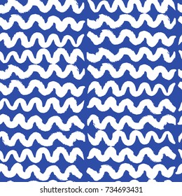Tie dye pattern. Japanese print. Batik texture vector seamless motif. Indonesian design. Organic clothing. Shibori swimwear background. Old bed linen. China cotton rapport. Silk geometric painting.