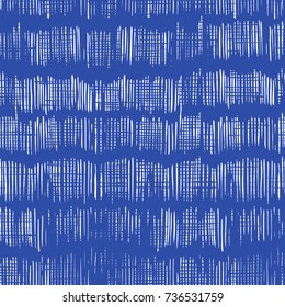 Tie dye pattern. Japanese print. Batik texture vector seamless motif. Indonesian design. Organic clothing. Shibori swimwear background. Old bed linen. China cotton rapport. Silk geometric painting.