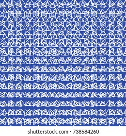 Tie dye pattern. Japanese print. Batik texture vector seamless motif. Indonesian design. Organic clothing. Shibori swimwear background. Old bed linen. China cotton rapport. Silk geometric painting.