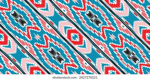 Tie dye Pattern Seamless Bandana print silk Motif embroidery, Ikat embroidery vector Design for Print egyptian pattern tibetan mandala bandanna