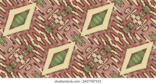 Tie dye Pattern Seamless Mughal architecture Motif embroidery, Ikat embroidery vector Design for Print tapestry floral kimono repeat pattern lacing spanish motif