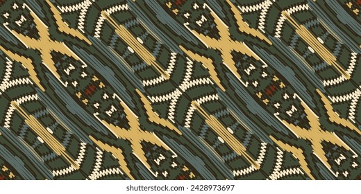 Tie dye Pattern Seamless Native American, Motif embroidery, Ikat embroidery vector Design for Print indigenous art aboriginal art pattern floral kurti mughal border