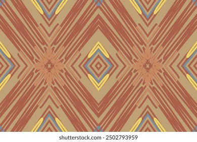 Patrón de tinte de lazo Patrón escandinavo sin costuras Motivo bordado, diseño de Vector de bordado Ikat para impresión Patrón de cortina australiana modelo de almohada geométrica kurti mughal flowers