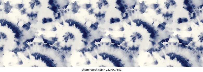 Tie Dye Peace Vector. Round Indigo Paint. Seamless Brush Tie Dye. Blue Vector Pattern. Dirty Stripe Pattern. Swirl Dyed Repeat. Swirl 1960 Pattern. Circle Fabric. Seamless Abstract Circle.