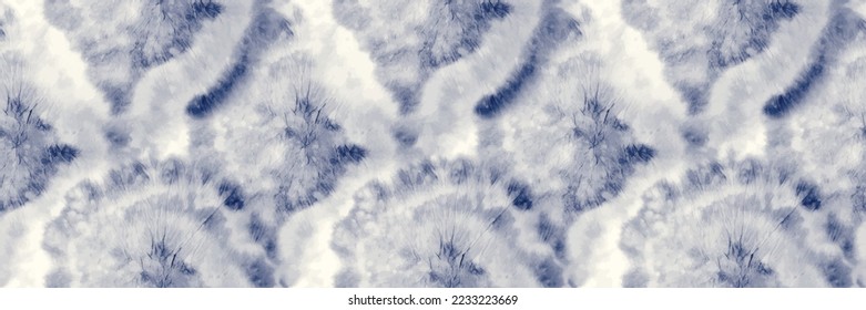 Tie Dye Print Vector. Round Indigo Blur. Circle Fabric. Round 1960 Pattern. Japanese Brush Repeat. Seamless Gradient Circle. Dirty Stripe Tye Dye. Blue Vector Pattern. Swirl Dyed Tie Dye.