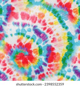 Tie Dye Rainbow Paint. Swirl Repeat. 1960 Bright Tie Die. Gradient Spiral Watercolor. Vector Tiedye Batik. Unicorn Swirl Pattern. Blue Tie Dye. Grunge Rainbow Pattern. Seamless Tie Dye.