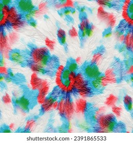 Tie Dye Rainbow Shirt. Pink Tie Dye. Swirl Repeat. Spiral Rainbow Batik. 1960 Bright Texture. Rainbow Tie Dye. Unicorn Swirl Pattern. Circle Tiedye Pattern. Seamless Vector Background.