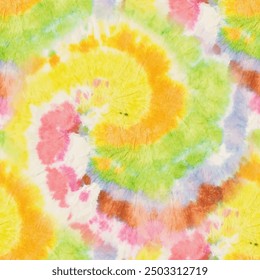 Tie Dye Rainbow Swirl. Vector Tiedye Batik. Rainbow Tie Dye. Pink Color Swirl Pattern. Blue Tie Dye. 1960 Bright Tye Dye. Seamless Spiral Background. Swirl Repeat. Circle Rainbow Pattern.