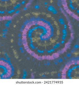 Impresión redondeada de tinte de lápiz. Círculo Tie Dye Batik. Círculo azul espiral. Círculo De Bocadillo De Colas. Patrón de vectores verdes. Impresión teñida azul. Resumen Círculo Oscuro. Fondo de curva negra. Pintar fondo de pincel antiguo.