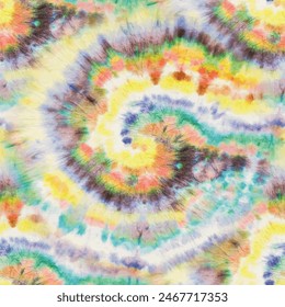 Tie Dye Round Vector. Tie Dye Swirl Circle. Seamless Dyed Grunge. Spiral Blue Circle. Circle Tie Dye Stripe. Blue Grey Print. Green Curve Background. Brown Spiral Texture. Vector Old Brush Background