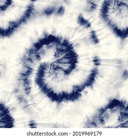 Tie Dye Seamless Pattern. Blue Vector Tie Dye Swirl. Spiral Tie Dye. Japanese Blue Repeat. Seamless Gradient Indigo. Round Indigo. Vector Tie Dye Pattern. Blue Swirl Pattern. Indigo Grunge Dyed Batik