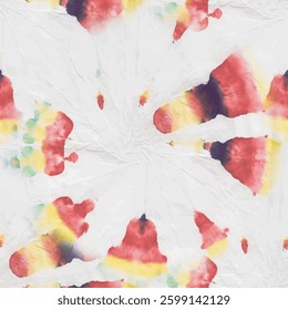 Tie Dye Seamless Round. Green Color Swirl Background. Red Tie Dye. 1970s Tiedye Pattern. Rainbow Tie Dye. 1960 Bright Pattern. Swirl Pattern. Vector Rainbow Batik. Gradient Spiral Background.