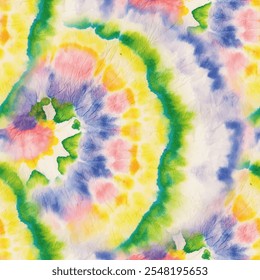 Tie Dye Seamless Round. Swirl Pattern. Vector Tiedye Peace. Pink Tie Dye. Rainbow Tie Dye. 1960 Bright Pattern. Abstract Spiral Background. Tshirt Rainbow Pattern. Multi Color Swirl Pattern.