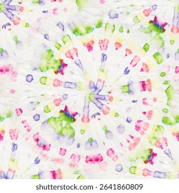Tie Dye Seamless Round. Vector Rainbow Batik. Blue Tie Dye. 1960 Stripe Texture. Pink Color Swirl Background. Gradient Spiral Watercolor. Seamless Tie Dye. Swirl Pattern. Grunge Tiedye Pattern.