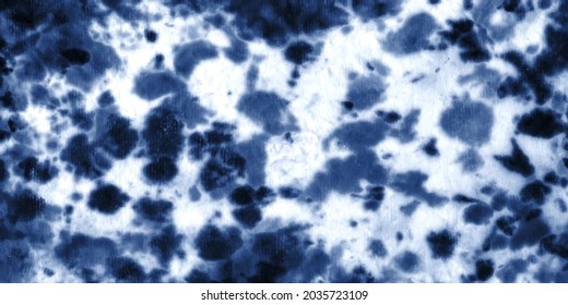 Tie dye shibori pattern. Hand painted ornamental indigo blue navy colored elements on white background. Abstract texture.