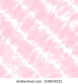 Tie dye shibori pattern. Hand drawn pastel color ornamental elements on white background. Pink abstract texture. Print for textile, fabric, wallpaper, wrapping paper. Vector