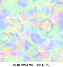 Tie dye shibori seamless pattern. Hand drawn pastel colors ornamental elements background. Colorful abstract texture. Print for textile, fabric, wallpaper, wrapping paper.