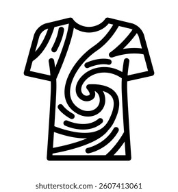 tie dye shirt diy fashion handmade line icon vector. tie dye shirt diy fashion handmade sign. isolated contour symbol black illustration