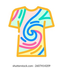 tie dye shirt diy fashion handmade color icon vector. tie dye shirt diy fashion handmade sign. isolated symbol illustration