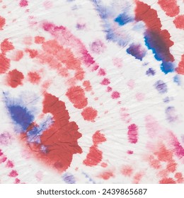Tie Dye Spiral Shirt. Round Dyed Background. Spiral Retro Tie Dye. Tie Dye Round Swirl. Round Blue Print. Brush Endless Tie Die. Pink Swirl Background. Japanese Vector Pattern. Red Seamless Print.