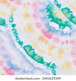 Tie Dye Splash Boho. Pastel Stripe Culture. Dirty Watercolor Paint. Rainbow Stripy Paint. Splash Grunge Background. Brush Splash Tie Dye. Vector Fabric Batik. Abstract Tie Dye. Seamless Dyed Batik.