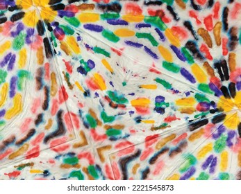 Tie Dye Stripe Boho. Vector Dyed Print. Brush Vector Pattern. Color Abstract Print. Rainbow Stripy Paint. Stripy Pastel Shibori. Watercolor Paint. Abstract Grunge Tie Dye. Stripe Tie Dye Background