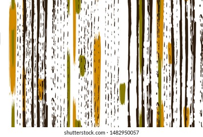 Tie dye stripe green and black brush vector seamless pattern texture grunge. Line ink abstract paint print on white textile background.