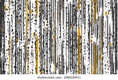 Tie dye stripe green and black brush vector seamless pattern texture grunge. Line ink abstract paint print on white textile background.