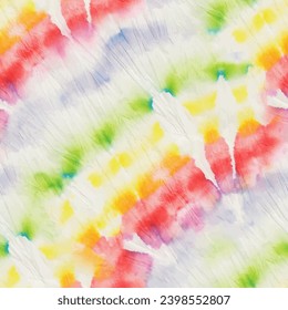 Tie Dye Stripe Paint. Abstract Dyed Batik. Stripy Tie Dye Background. Pastel Stripe Shibori. Vector Fabric Batik. Brush Stripe Tye Dye. Rainbow Stripy Paint. Japanese Tie Dye. Dirty Watercolor Paint.