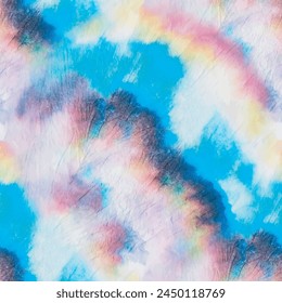 Tie Dye Stripe Spot. Pastel Splash Paint. Stripy Tie Dye Background. Vector Fabric Peace. Brush Vector Pattern. Rainbow Stripy Tie Dye. Rainbow Tie Dye. Seamless Dyed Batik. White Background Paint.